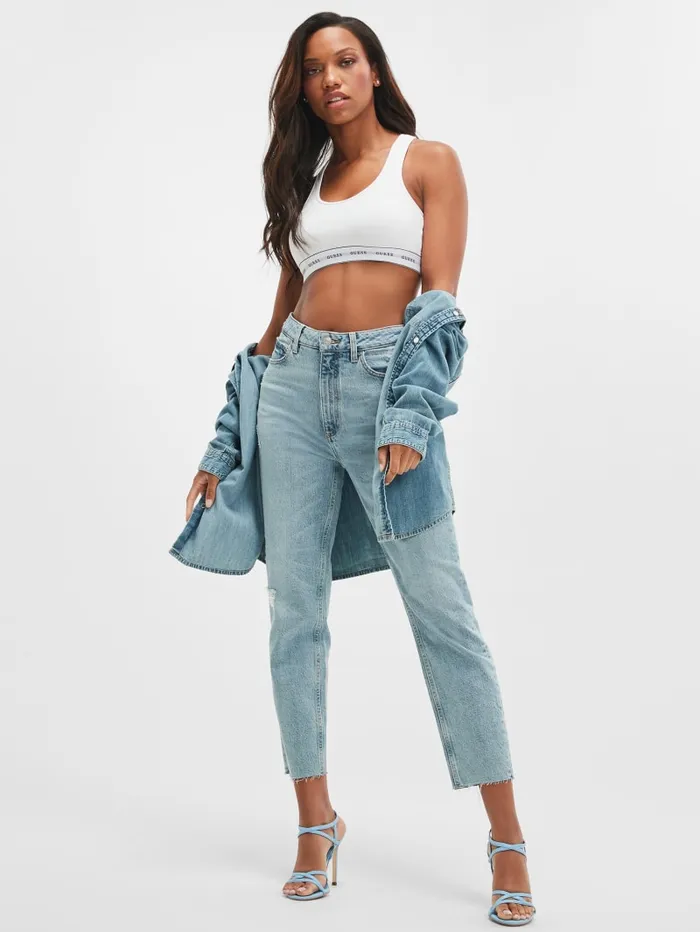 GUESS Jeans and Denim Eco Slim Mom Jeans Blue 8211 Women