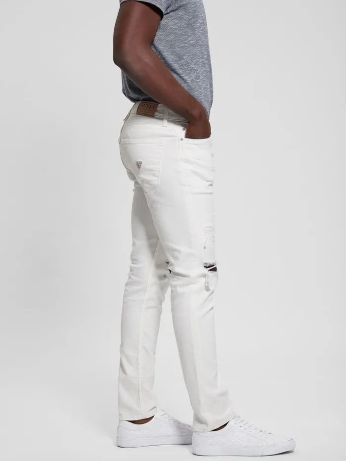GUESS Jeans and Denim Finnley Tapered Jeans White 8211 Men