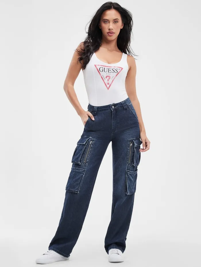 GUESS Jeans and Denim Kori Denim Cargo Jeans Blue 8211 Women