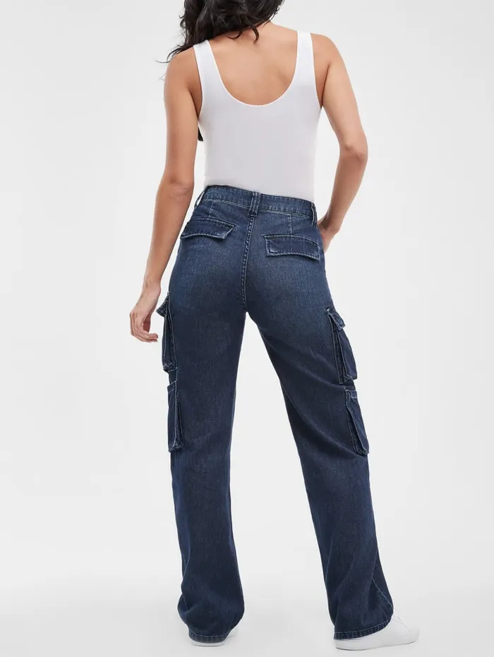 GUESS Jeans and Denim Kori Denim Cargo Jeans Blue 8211 Women