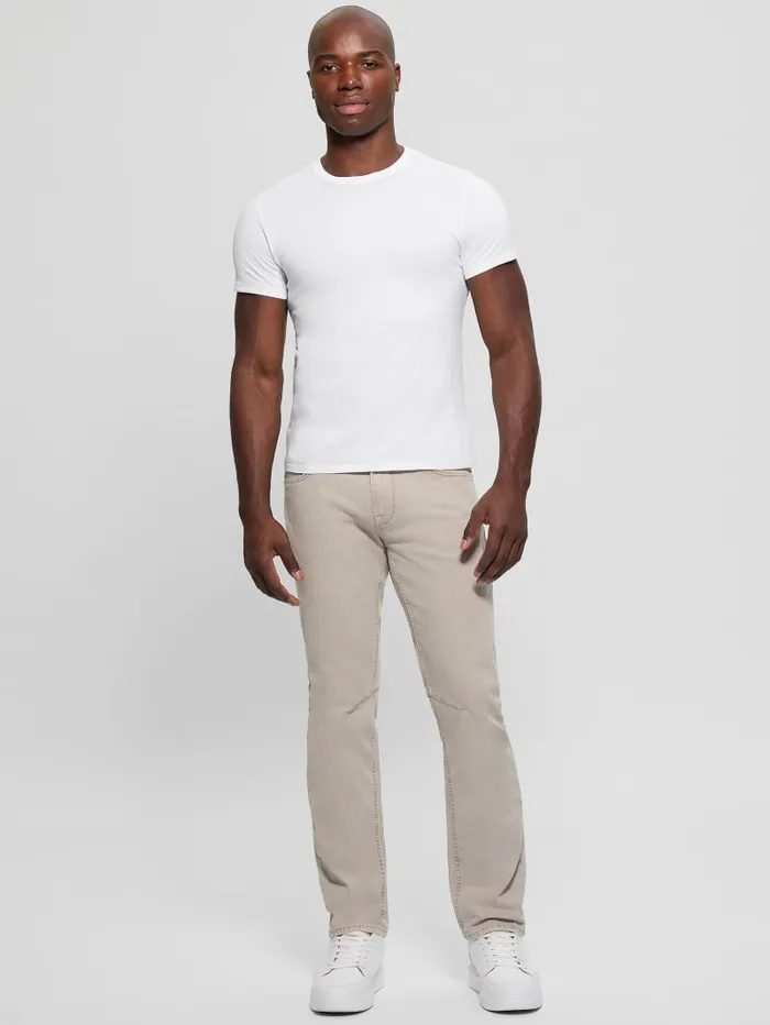 GUESS Jeans and Denim Mateo Straight Jeans Beige 8211 Men