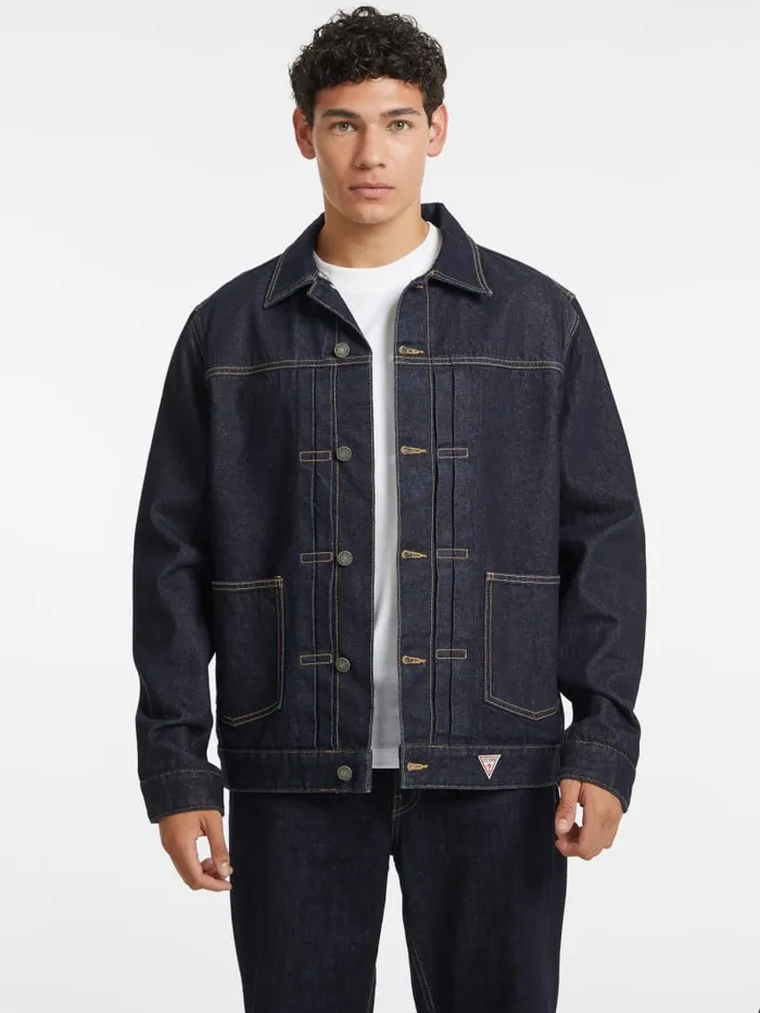 GUESS Jeans and Denim Selvedge Denim Jacket Blue 8211 Men