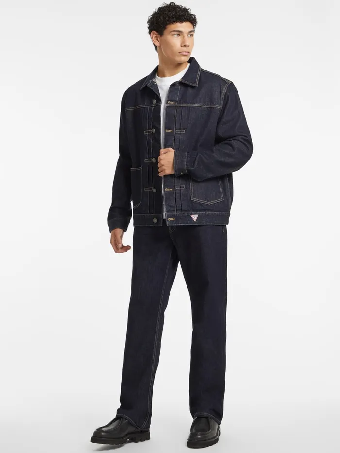 GUESS Jeans and Denim Selvedge Denim Jacket Blue 8211 Men