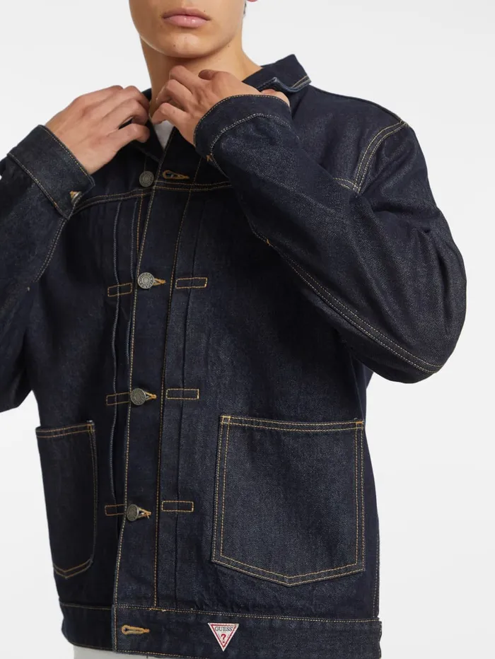 GUESS Jeans and Denim Selvedge Denim Jacket Blue 8211 Men