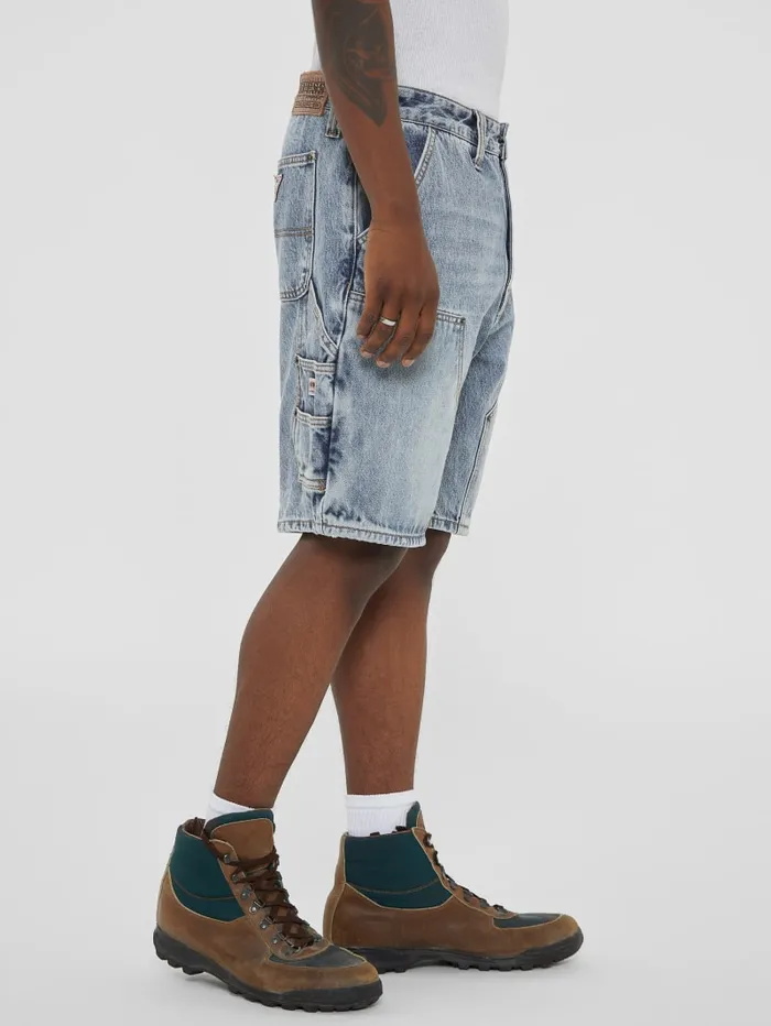 GUESS Pants and Shorts Originals Panel Carpenter Shorts Blue 8211 Men