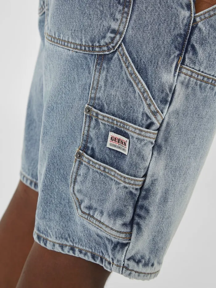 GUESS Pants and Shorts Originals Panel Carpenter Shorts Blue 8211 Men