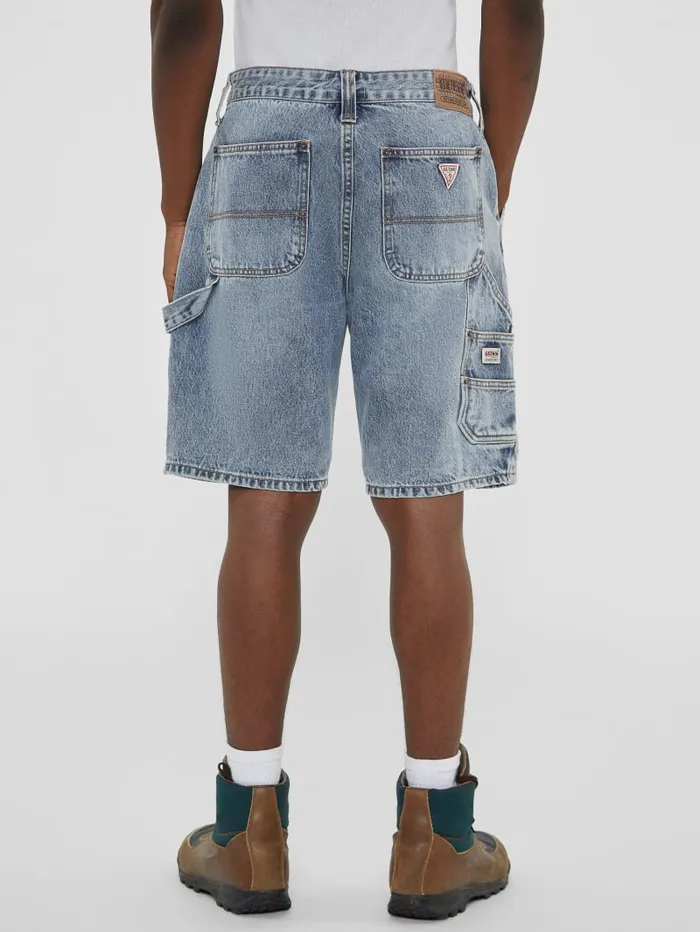 GUESS Pants and Shorts Originals Panel Carpenter Shorts Blue 8211 Men