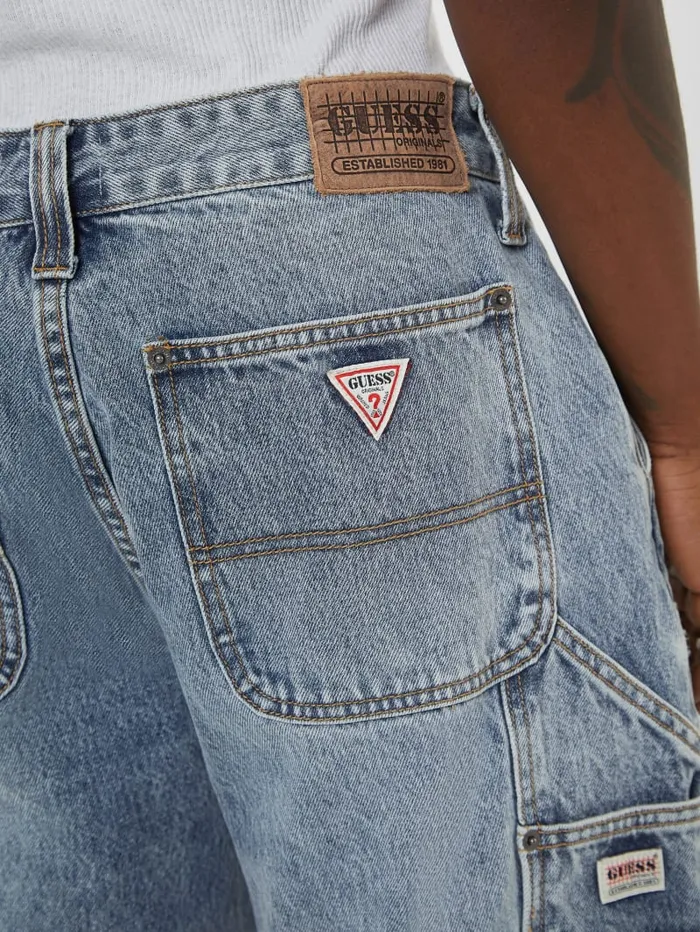 GUESS Pants and Shorts Originals Panel Carpenter Shorts Blue 8211 Men