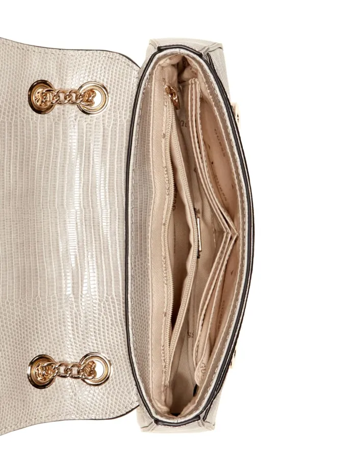 GUESS Sale Arlena Lizard Convertible Crossbody Brown 8211 Women