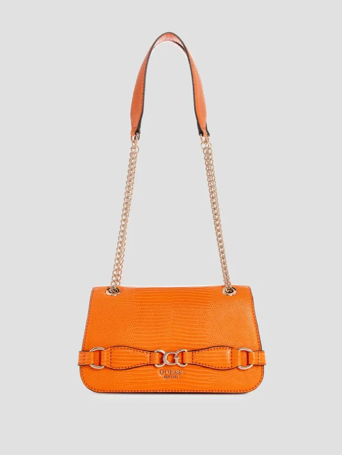 GUESS Sale Arlena Lizard Convertible Crossbody Brown 8211 Women