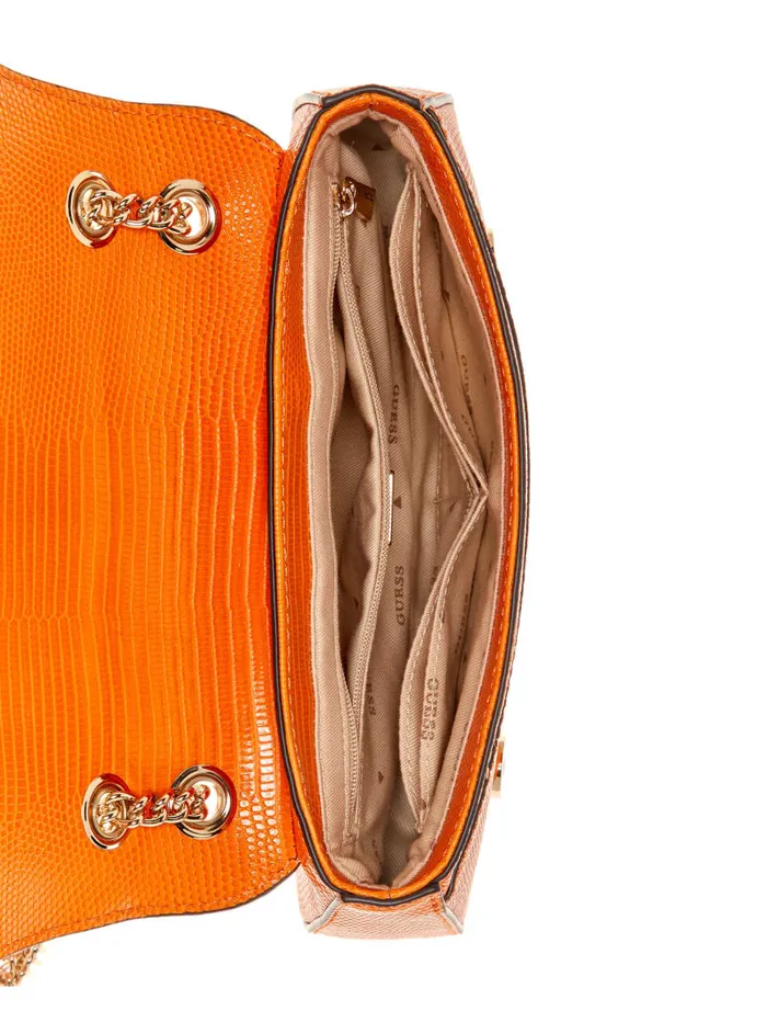GUESS Sale Arlena Lizard Convertible Crossbody Brown 8211 Women