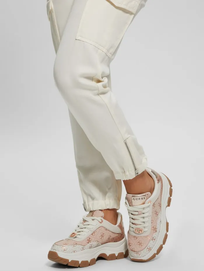 GUESS Sale Berrett Metallic Quattro G Jogger Sneakers Pink 8211 Women
