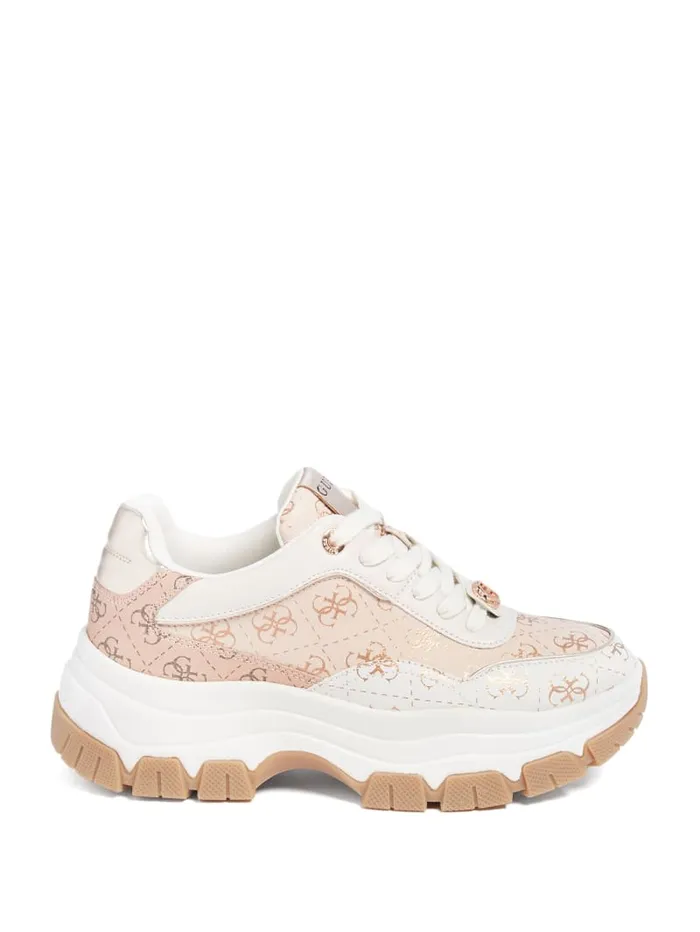 GUESS Sale Berrett Metallic Quattro G Jogger Sneakers Pink 8211 Women