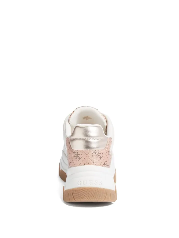 GUESS Sale Berrett Metallic Quattro G Jogger Sneakers Pink 8211 Women