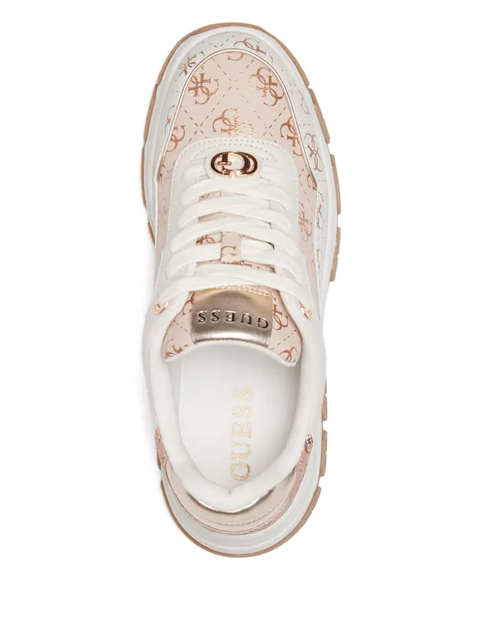 GUESS Sale Berrett Metallic Quattro G Jogger Sneakers Pink 8211 Women