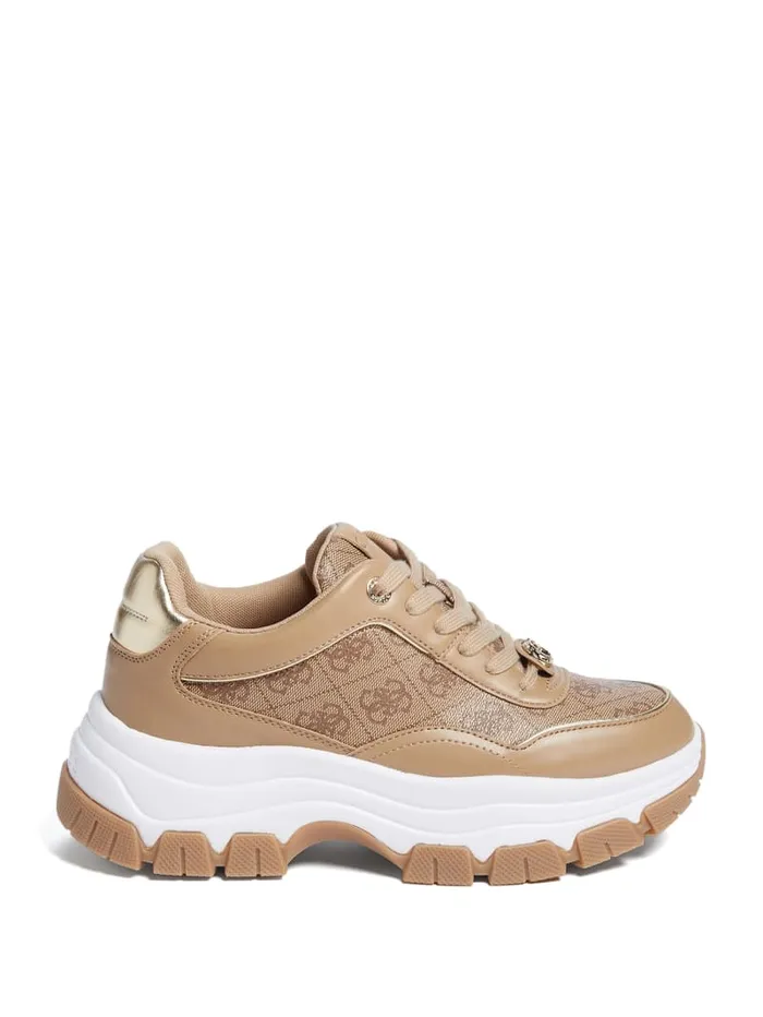 GUESS Sale Berrett Metallic Quattro G Jogger Sneakers Pink 8211 Women
