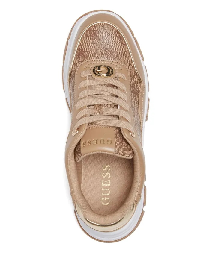 GUESS Sale Berrett Metallic Quattro G Jogger Sneakers Pink 8211 Women