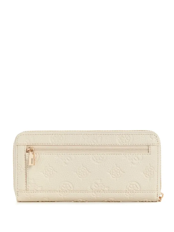 GUESS Sale Cresidia Large ZipAround Wallet White 8211 Women