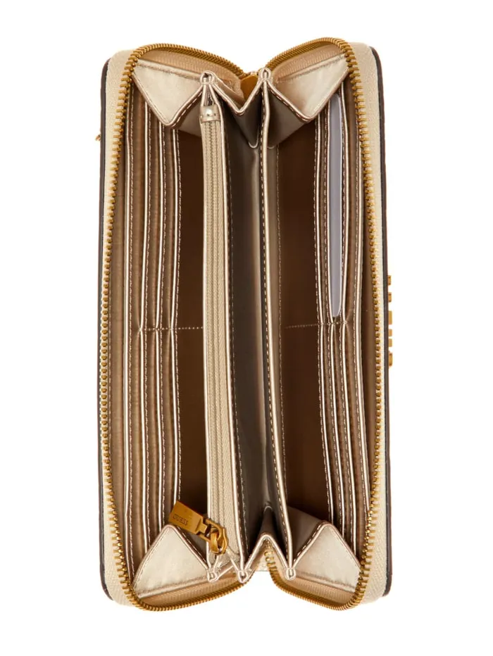GUESS Sale Cresidia Large ZipAround Wallet White 8211 Women