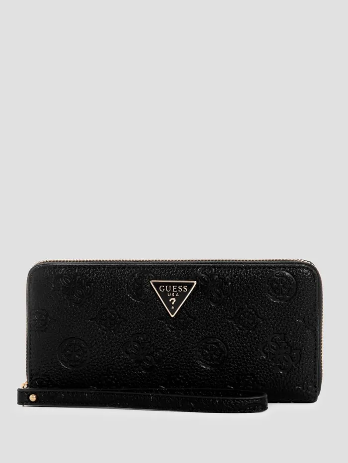 GUESS Sale Cresidia Large ZipAround Wallet White 8211 Women