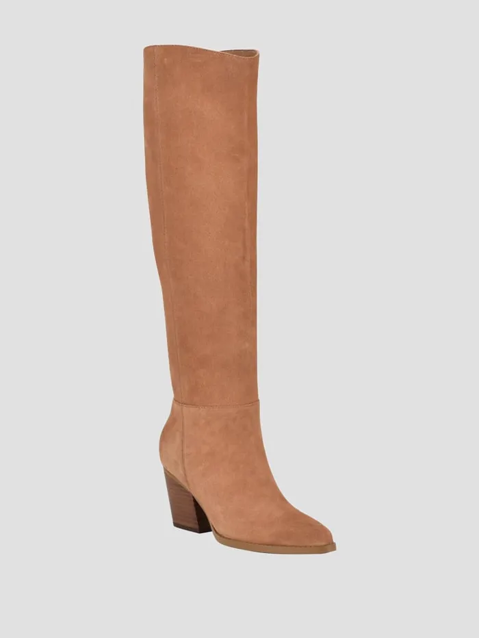 GUESS Sale Dolita Suede KneeHigh Boots Brown 8211 Women