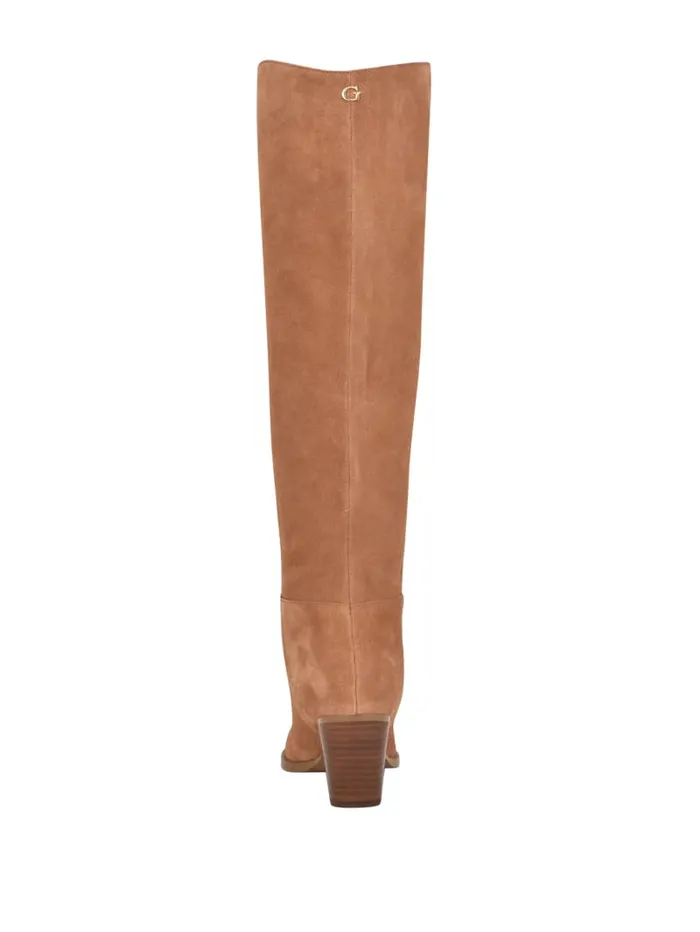 GUESS Sale Dolita Suede KneeHigh Boots Brown 8211 Women