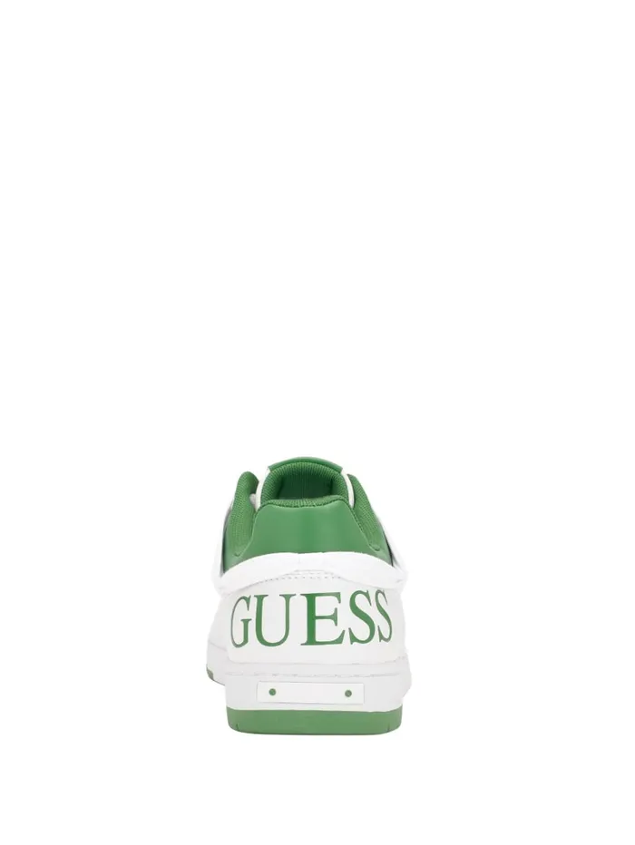 GUESS Sale Fenik Triangle LowTop Sneakers Green 8211 Men