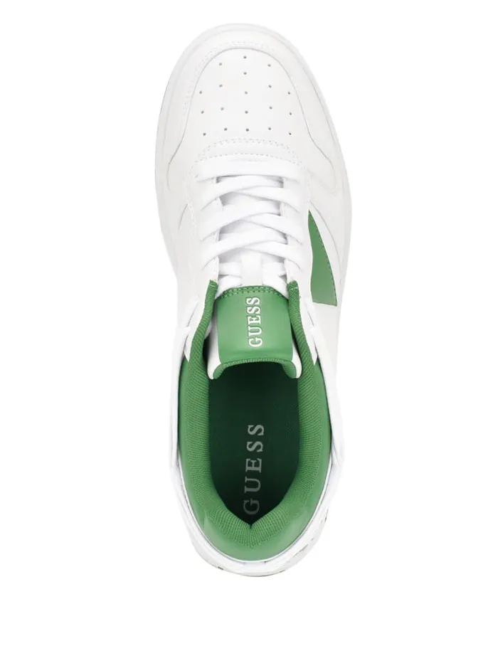 GUESS Sale Fenik Triangle LowTop Sneakers Green 8211 Men