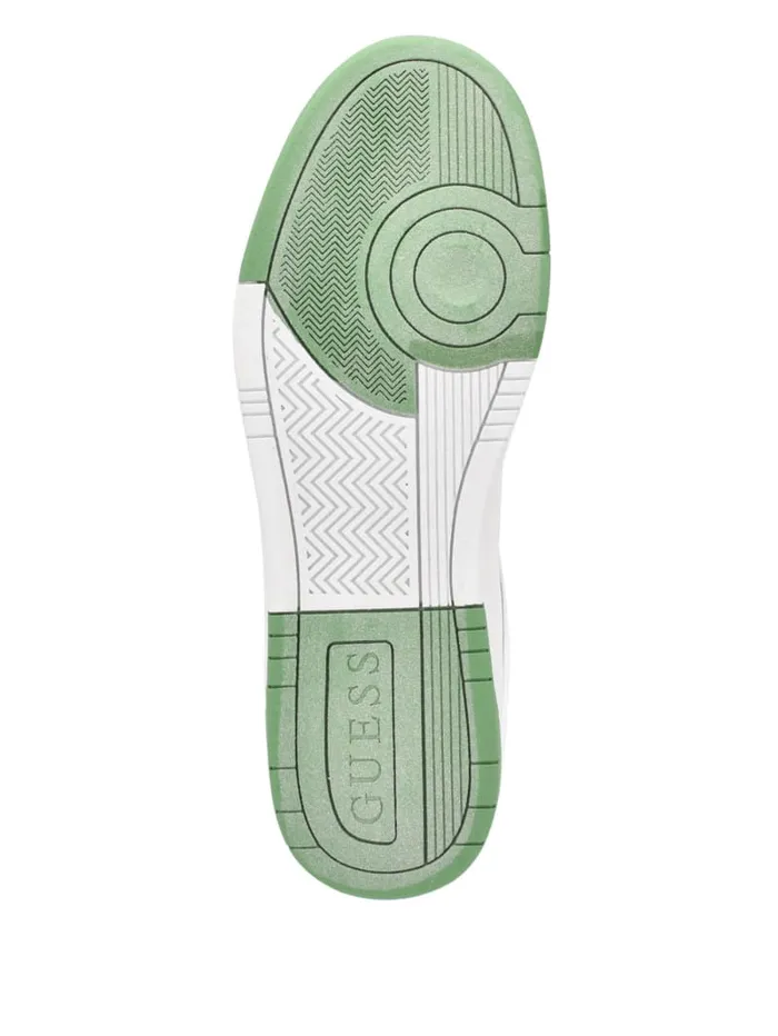 GUESS Sale Fenik Triangle LowTop Sneakers Green 8211 Men