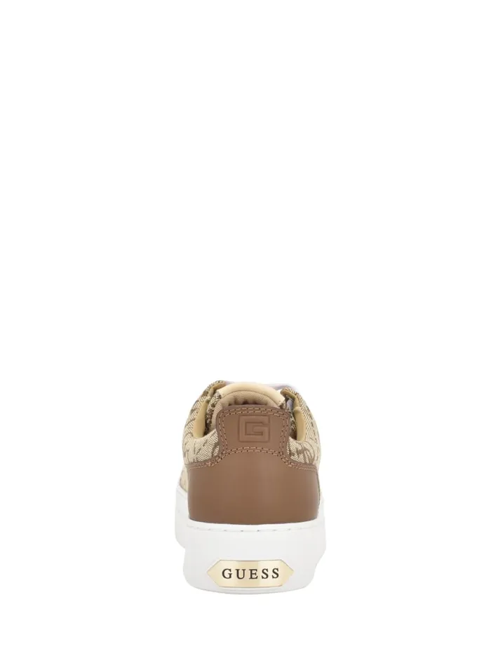 GUESS Sale Giaa Logo Print LowTop Sneakers Gold 8211 Women