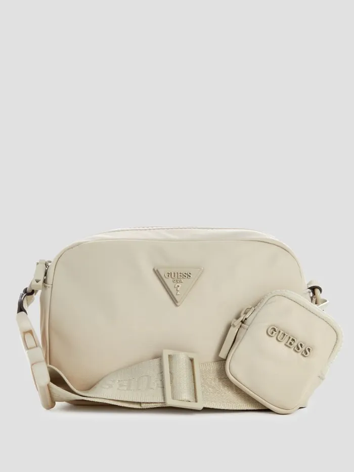 GUESS Sale Latona Nylon Sling Bag Black 8211 Women