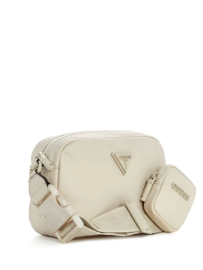 GUESS Sale Latona Nylon Sling Bag Black 8211 Women