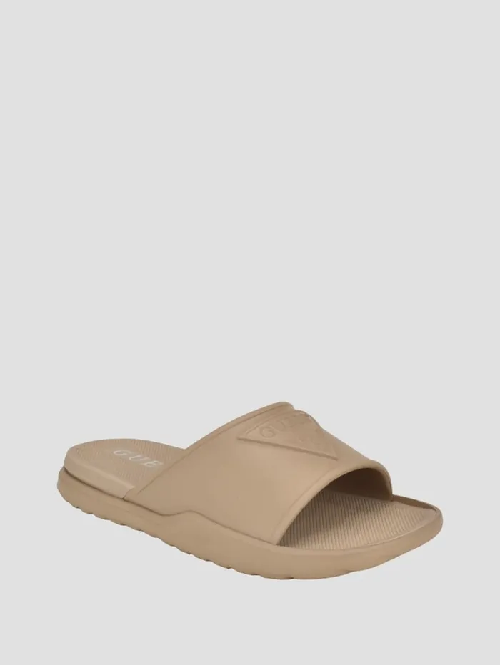 GUESS Sale Marock Pool Slides Beige 8211 Women