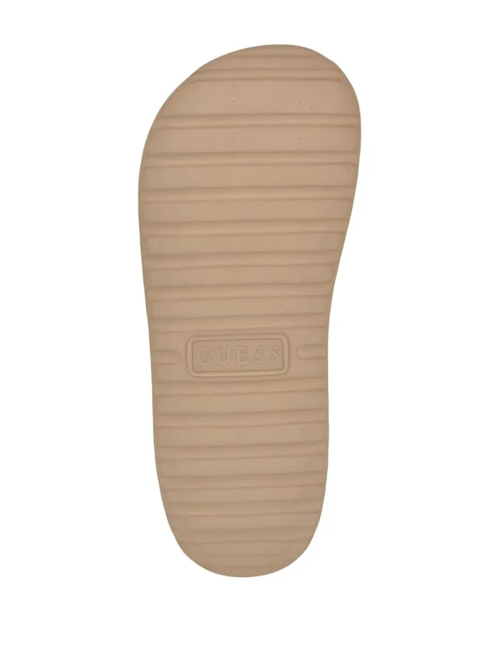 GUESS Sale Marock Pool Slides Beige 8211 Women