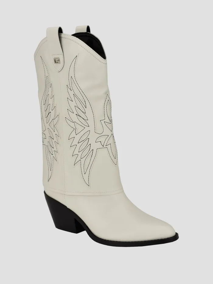 GUESS Sale Raegan FoldOver Cowboy Boots Black 8211 Women