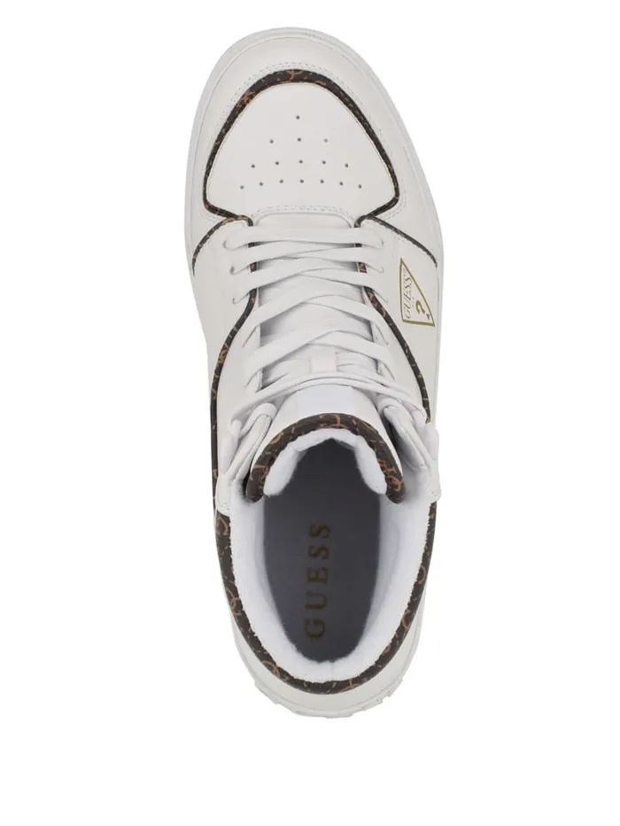 GUESS Sale Senen Quattro G HighTop Sneakers White 8211 Men