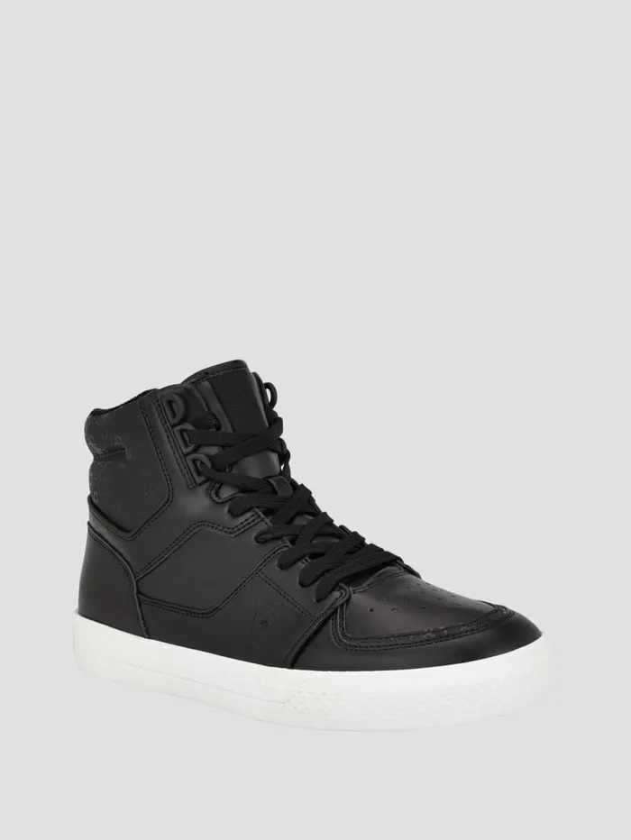 GUESS Sale Senen Quattro G HighTop Sneakers White 8211 Men