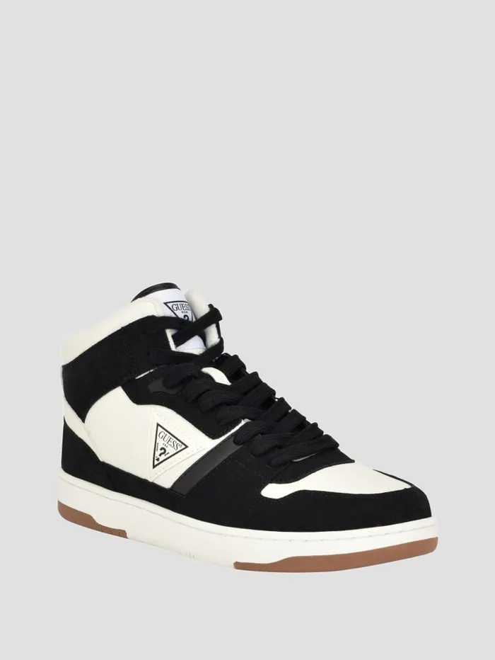GUESS Sale Tristo Triangle HighTop Sneakers Black 8211 Men
