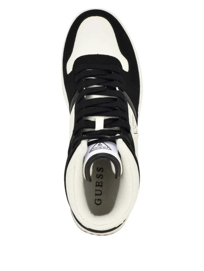GUESS Sale Tristo Triangle HighTop Sneakers Black 8211 Men