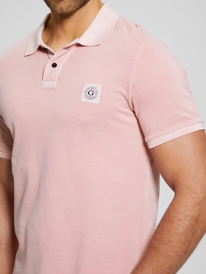 GUESS Shirts Eco Washed Polo Green 8211 Men