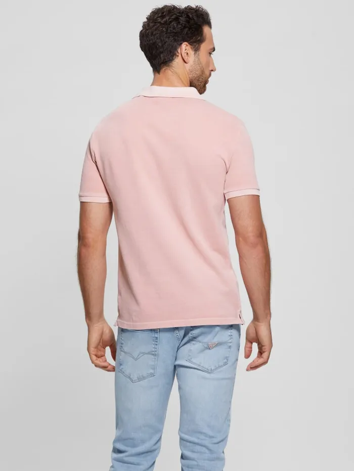 GUESS Shirts Eco Washed Polo Green 8211 Men