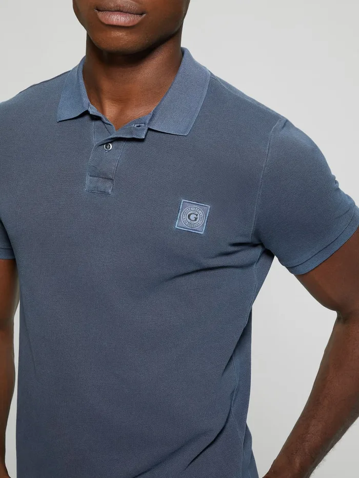 GUESS Shirts Eco Washed Polo Green 8211 Men