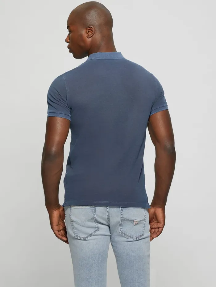 GUESS Shirts Eco Washed Polo Green 8211 Men