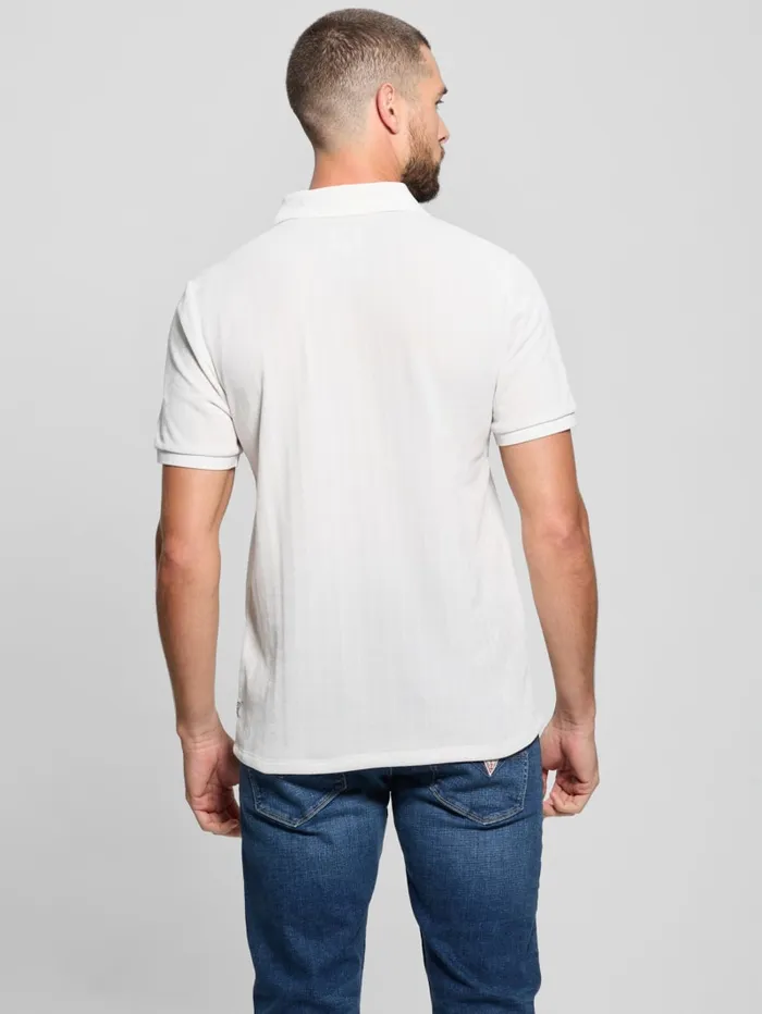 GUESS Shirts Parker Velour Polo Red 8211 Men