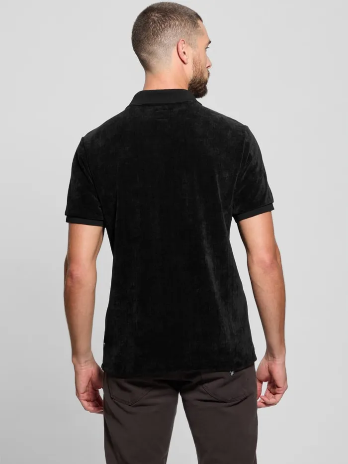 GUESS Shirts Parker Velour Polo Red 8211 Men