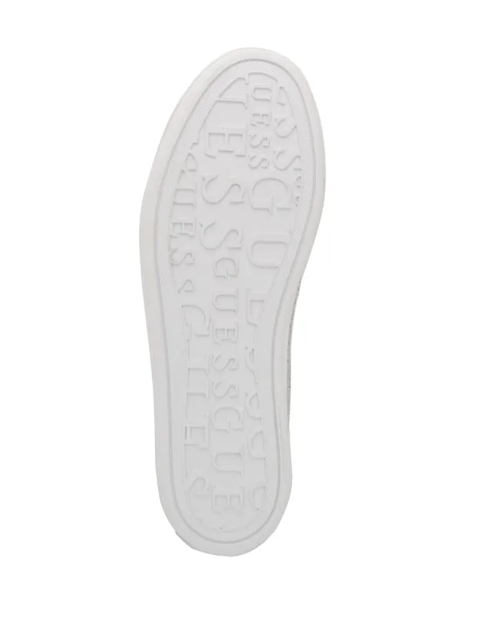 GUESS Shoes Gelsen Rhinestone Logo LowTop Sneakers Silver 8211 Women