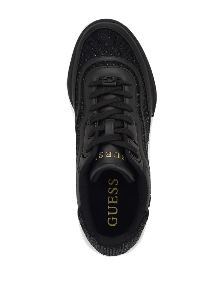 GUESS Shoes Pritie Rhinestone Sneakers Silver 8211 Women