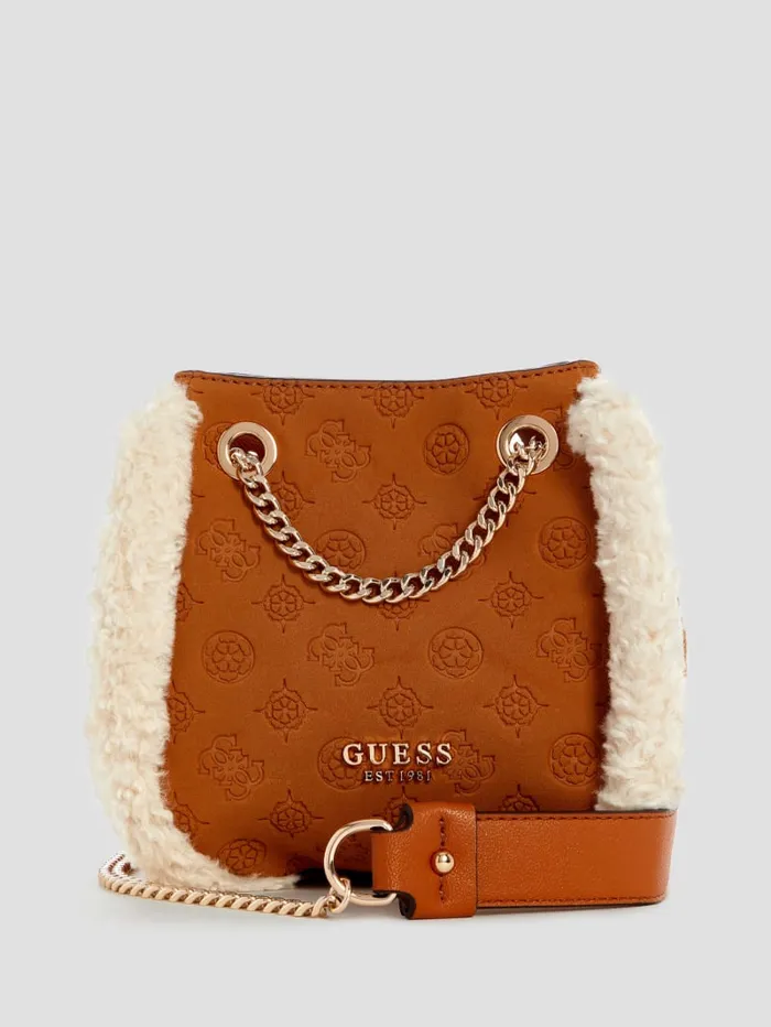 GUESS Shoulder Bags Davika Convertible Crossbody Brown 8211 Unisex