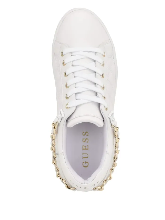 GUESS Sneakers Reney Chain Quilted Sneakers White 8211 Unisex