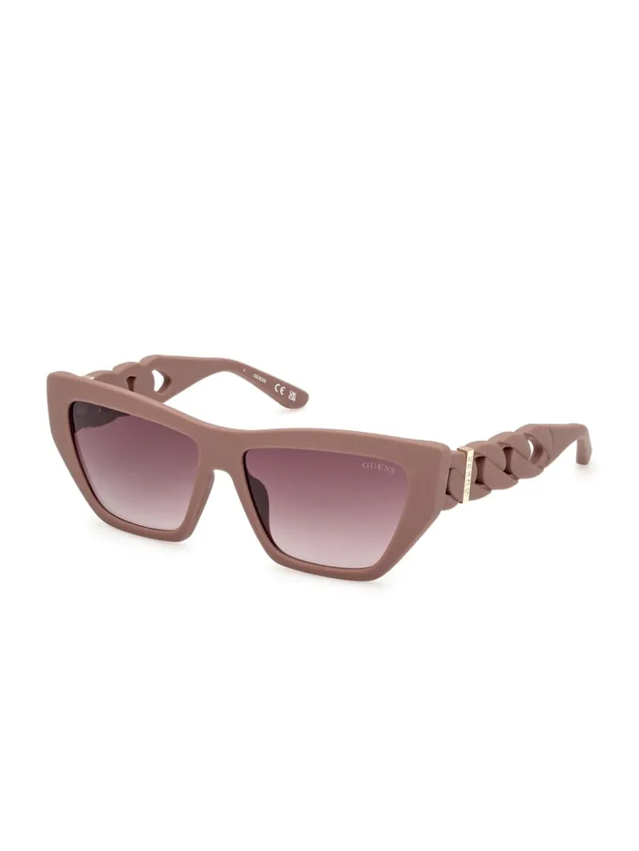 GUESS Sunglasses CatEye ChainLink Sunglasses Brown 8211 Women